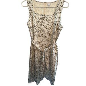 Old Navy Womens Black Floral Sleeveless Flower‎ Print Dress With Belt Siz…